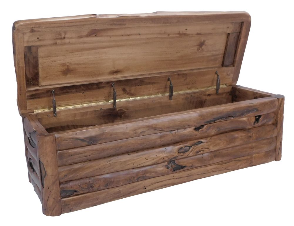 Storage bench store rustic